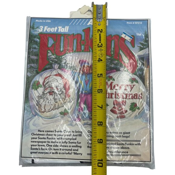 Vintage Funkins Merry Christmas Outdoor Decorations Allied 3 Ft Tall USA NOS - Picture 14 of 15